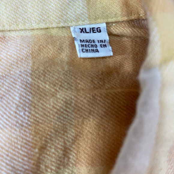 Weatherproof Women's Yellow Plaid Button Down Shirt - Picture 5 of 5